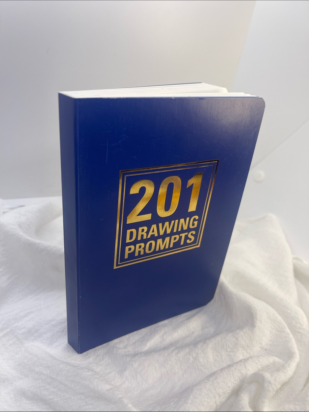 201 Drawing Prompts Journal NEW Soft Royal Blue Cover Sketch Pad Creative Book
